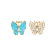 ヴァンクリーフ&アーペル ピアス ドゥ パピヨン ターコイズ/ダイヤモンド 36P 計0.99ct K18YGイエローゴールド VCARP7US00のサムネイル