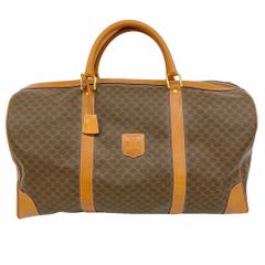 CELINE】ボストンバッグ 南京錠 マカダム柄 PVC ゴールド金具 自立 CELINE】ボストンバッグ 南京錠 マカダム柄 PVC ゴールド金具 自立