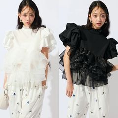 タグ付き 未使用 rosymonster clione tulle tops - メルカリ