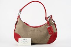 PRADA 人気モデル キャンバス レザー 美品 - メルカリ