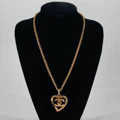 CHANEL ハート ココマーク ネックレス ゴールド 95P - メルカリ
