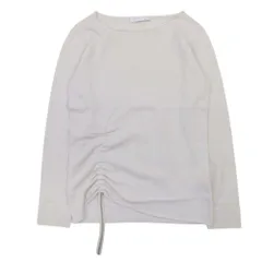 美品 FABIANA FILIPPI ファビアナ フィリッピ ウールカシミヤ ニット シャーリングデザイン セーター カットソー XS ライトグレー レディース 古着 中古 USEDのサムネイル