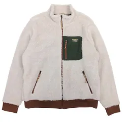 美品 L.L.Bean エルエルビーン ビーンズ シェルパ フリースジャケット ブルゾン アウター ジップアップ LG アイボリー メンズ 古着 中古 USED