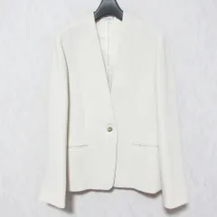 美品 BEAUTY&YOUTH ビューティー＆ユース ユナイテッドアローズ ダブルクロス カラーレス ジャケット 16221441043 M ライトベージュ レディース 古着 中古 USED