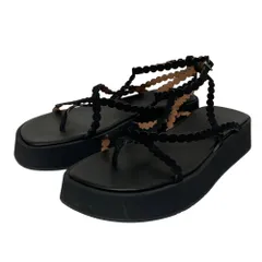 美品 ALAIA アライア プラットフォーム ストラップサンダル サイズ36 23cm相当 ブラック レディース 古着 中古 USEDのサムネイル