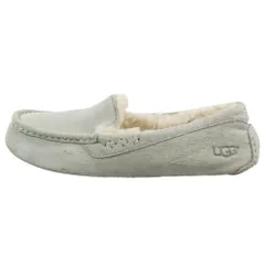 UGG アグ Ansley アンスレー ボア ムートン モカシン スリッポン シューズ F19218C スエード レザー 25.0 ライトグレー レディース 古着 中古 USED