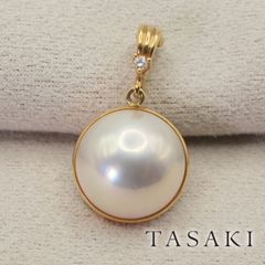最高峰】タサキ マベパール 本真珠 ネックレス オーロラ シルバー 