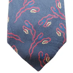 良品 Christian Dior MONSIEUR クリスチャンディオール ネクタイ ペイズリー シルクジャガード レギュラータイ 紺 ネイビー メンズ 古着 中古 USED