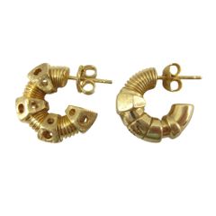K18】地金 フープピアス チャーム付き 揺れる 上品 約1.7g【送料無料 
