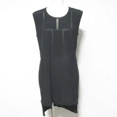 美品 GIVENCHY ジバンシィ ノースリーブ シアーニットチュニック ワンピース S ブラック レディース 古着 中古 USEDのサムネイル