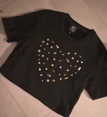 Alexander McQueen アレキサンダー・マックイーン ハート クロップドTシャツ Sのサムネイル