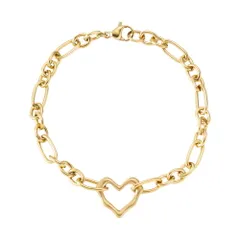 【ゴールド×ワンサイズ】[Cream dot. クリームドット公式] ブレスレット レディース ステンレス製 金属アレルギー対応 つけっぱなし ハート フレーム チェーン ごつめ メタル のサムネイル