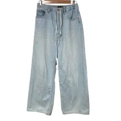 美品 Drawer ドゥロワー ブリーチデニム5Pドロストパンツ ジーンズ 6514-299-1389 サイズ36 ブルー レディース 古着 中古 USEDのサムネイル