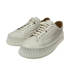新品同様 JIL SANDER ジルサンダー プラットフォーム スニーカ JS32108A サイズ38 24.7cm相当 ホワイト レディース 古着 中古 USEDのサムネイル