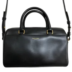 良品 SAINT LAURENT PARIS サンローランパリ ベイビーダッフル ミニ 2WAY ショルダーバッグ 330958 ブラック レディース 古着 中古 USED
