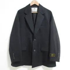 良品 MAISON SPECIAL メゾンスペシャル CHAMBRAY Washable Wool オーバーサイズ テーラードジャケット 11242111206 サイズ0 ブラック レディース 古着 中古 USEDのサムネイル