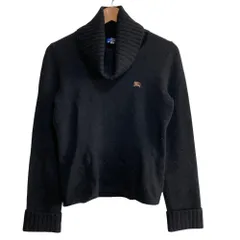 美品 BURBERRY BLUE LABEL バーバリーブルーレーベル タートルニット セーター サイズ38 ブラック レディース 古着 中古 USED