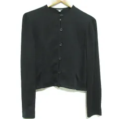 美品 GIORGIO ARMANI ジョルジオアルマーニ シルク100％ シフォンブラウス サイズ36 ブラック レディース 古着 中古 USEDのサムネイル