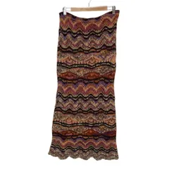 美品 MISSONI ミッソーニ ニット フレアスカート 44 マルチカラー レディース 古着 中古 USEDのサムネイル