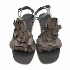 極美品 BRUNELLO CUCINELLI ブルネロクチネリ モニーレ装飾 フラワーモチーフ サンダル アンクルストラップ 36 23cm 【中古】のサムネイル