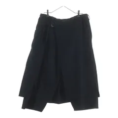 Yohji Yamamoto POUR HOMME (ヨウジヤマモト プールオム) 21AW CLASSIC WRAP PANTS ウールギャバジン クロップド ラップパンツ ブラック HX-P08-101のサムネイル
