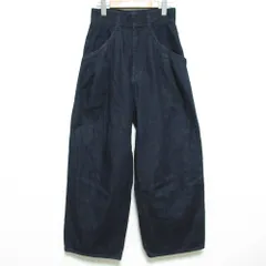 美品 CINOH チノ HI-WAIST SELVEDGE WIDE PANTS ハイウエスト セルヴィッチ デニム ワイドパンツ JDCNPT1591サイズ25 インディゴ レディース 古着 中古 USEDのサムネイル