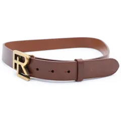 RALPH LAUREN (ラルフローレン) RL ヴァケッタ ゴールドバックル レザーベルト ブラウン