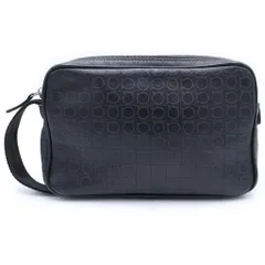 Salvatore Ferragamo (サルヴァトーレ フェラガモ) トイレタリーレザークラッチバッグ ブラックのサムネイル