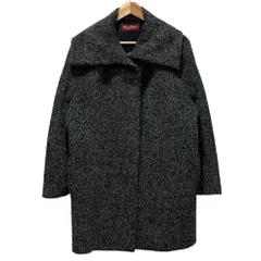 美品 Max Mara Studio マックスマーラ ステュディオ アルパカシャギーコート グレー 40 ブラック レディース 古着 中古 USEDのサムネイル