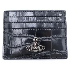 Vivienne Westwood (ヴィヴィアンウエストウッド) VW FLAT CARD HOLDER ロゴプレート カードケース ブラック 053195383818のサムネイル