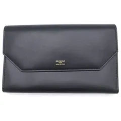 BALENCIAGA (バレンシアガ) エンベロープ スリムロングウォレット 長財布 カードケース ブラック×グレー レザー 743220