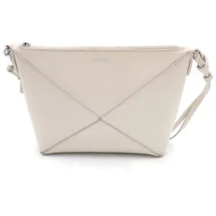 LOEWE (ロエベ) パズル フォルド ポーチ ショルダーバッグ ミニバッグ ポーチ ケース ホワイト レザー シルバー金具のサムネイル