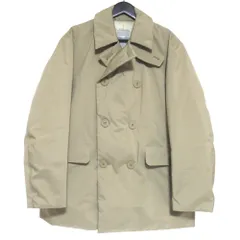 DESCENTE デサント ダウンコート Pコート ピーコート Sサイズ カーキベージュ メンズ 古着 中古 USEDのサムネイル
