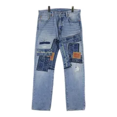 Levi's (リーバイス) パッチワーク デニムパンツ インディゴブルー32