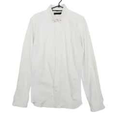 jun hashimoto ジュンハシモト リブストレッチ ボタンダウンシャツ 長袖 トップス ホワイト メンズ 【中古】のサムネイル