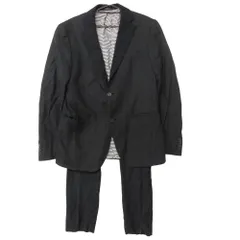 GIVENCHY ジバンシィ 08AW リネン スーツ セットアップ 2B 裏地チェック柄 ブラック サイズ48 M メンズ 【中古】のサムネイル