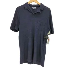 アルマーニコレツィオーニ ARMANI COLLEZIONI 80s~90s 白タグ イタリア製 ロゴ刺繍 リネン100 S/S ポロシャツ メンズ import：M のサムネイル