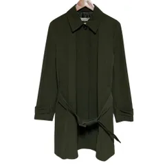 美品 PRADA プラダ ナイロン ベルテッド ステンカラーコート 36 カーキ グリーン レディース 古着 中古 USEDのサムネイル