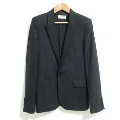 良品 SAINT LAURENT PARIS サンローランパリ レオパードジャガード タキシード テーラードジャケット 326807 44サイズ ブラック メンズ 古着 中古 USEDのサムネイル