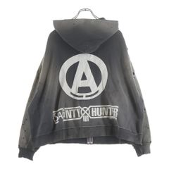 SAINT MICHAEL (세인트 마이클) BOUNTY HUNTER ZIP HOODIE SNT HUNTER 지퍼 파커 후디 그레이 SM-MK8-0000-C32