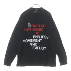 MONCLER (モンクレール) T-SHIRT MANICA LUNGA フロントプリント クルーネック長袖カットソー ロングスリーブTシャツ ブラック H20978D00002のサムネイル