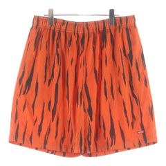 SUPREME (슈프림) 24SS Small Box Baggy Mesh Short tiger 메쉬 반바지 하프 팬츠 타이거 오렌지