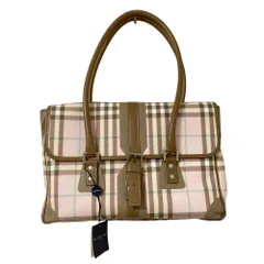 良品 BURBERRY LONDON バーバリーロンドン ノバチェック ハンドバッグ トートバッグ ピンク レディース 古着 中古 USED