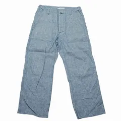 YAECA ヤエカ ベイカー パンツ リネン コットン シャンブレー ボトムス 101614 サイズ30 ブルー 青 メンズ 【中古】のサムネイル