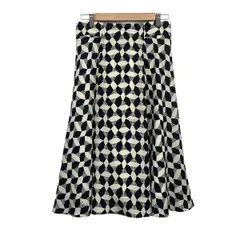 HANAE MORI(ハナエモリ) ロングスカート サイズ38 M レディース美品  - 黒×白 ALMA EN ROSEのサムネイル