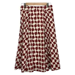 HANAE MORI(ハナエモリ) ロングスカート サイズ38 M レディース美品  - レッド×白 ALMA EN ROSEのサムネイル