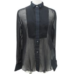 新品未使用】NYLON TULLE FRILLS SHIRTS ブラック 38 - メルカリ
