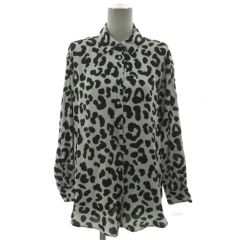 K323◯ ZARA 柄シャツ レオパード柄 ヒョウ柄 ボタニカル ペイズリー柄 