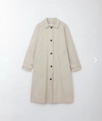 新品 リネン混 アリシアスタン タックスリーブ ステンカラーコート 