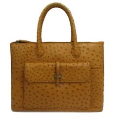 約15万】美品 オーストリッチ エキゾチックレザー トートバッグ 裏地 
